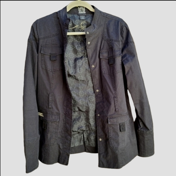 OAKLEY Black Military Cotton Canvas Cargo Jacket M VINTAGE 08 Utility Industrial - Picture 13 of 14